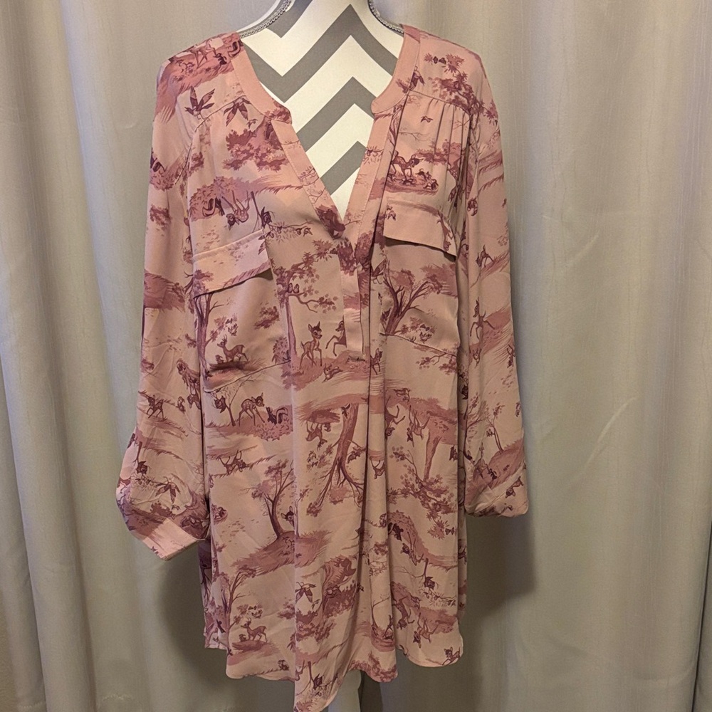 Disney Blouse - Pink Fabric with Bambi